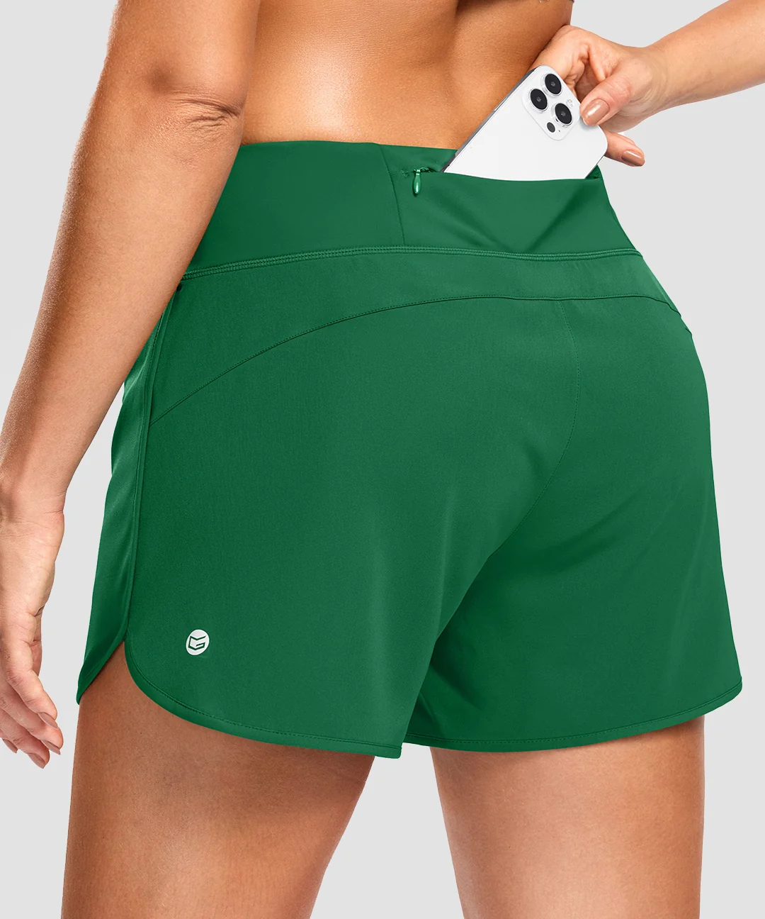Side Slit With Mesh Liner Shorts 3''