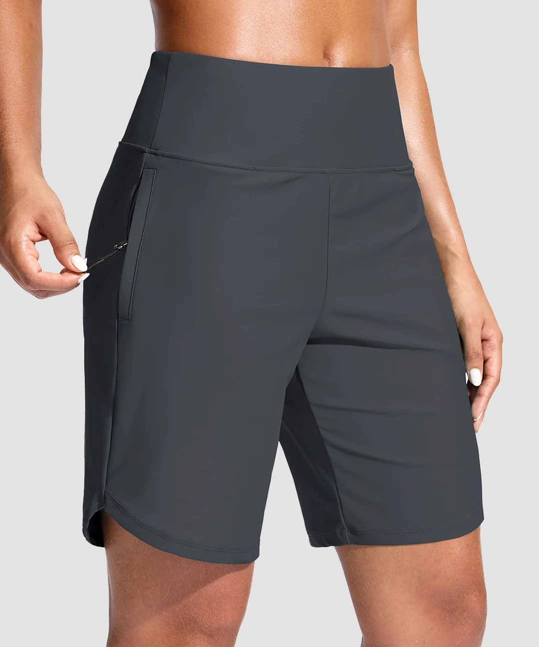 Zip Pockets Lined Board Shorts 9''