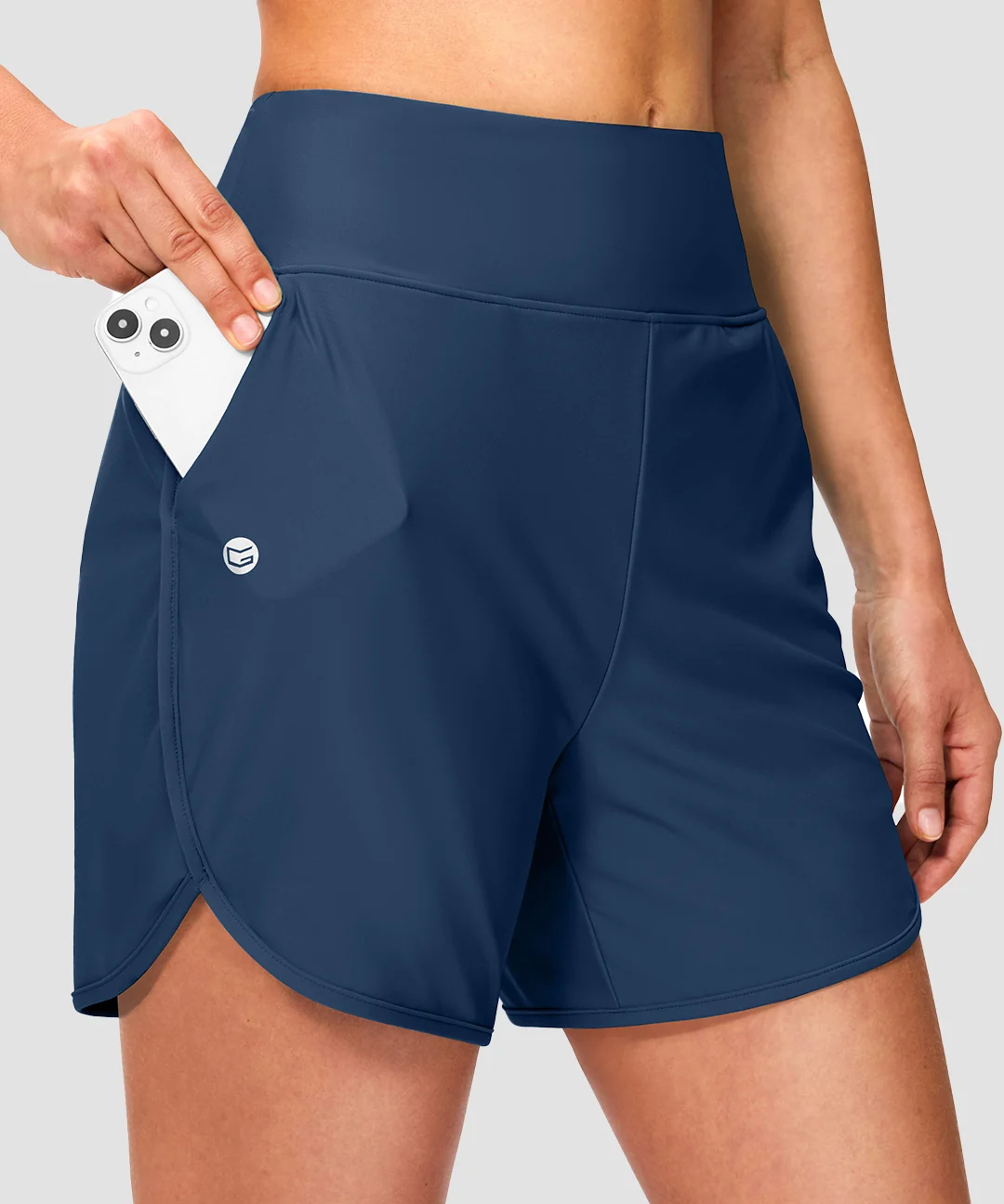 V-slit Lined Swim Shorts 5''