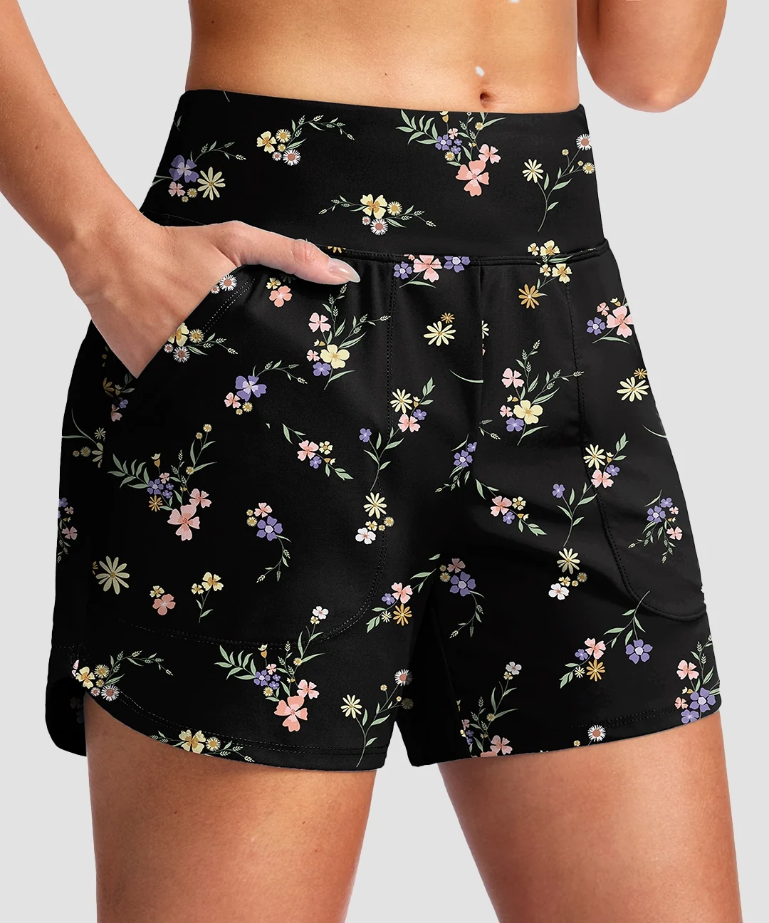 Sun Protection V-slit Lined Shorts 5''