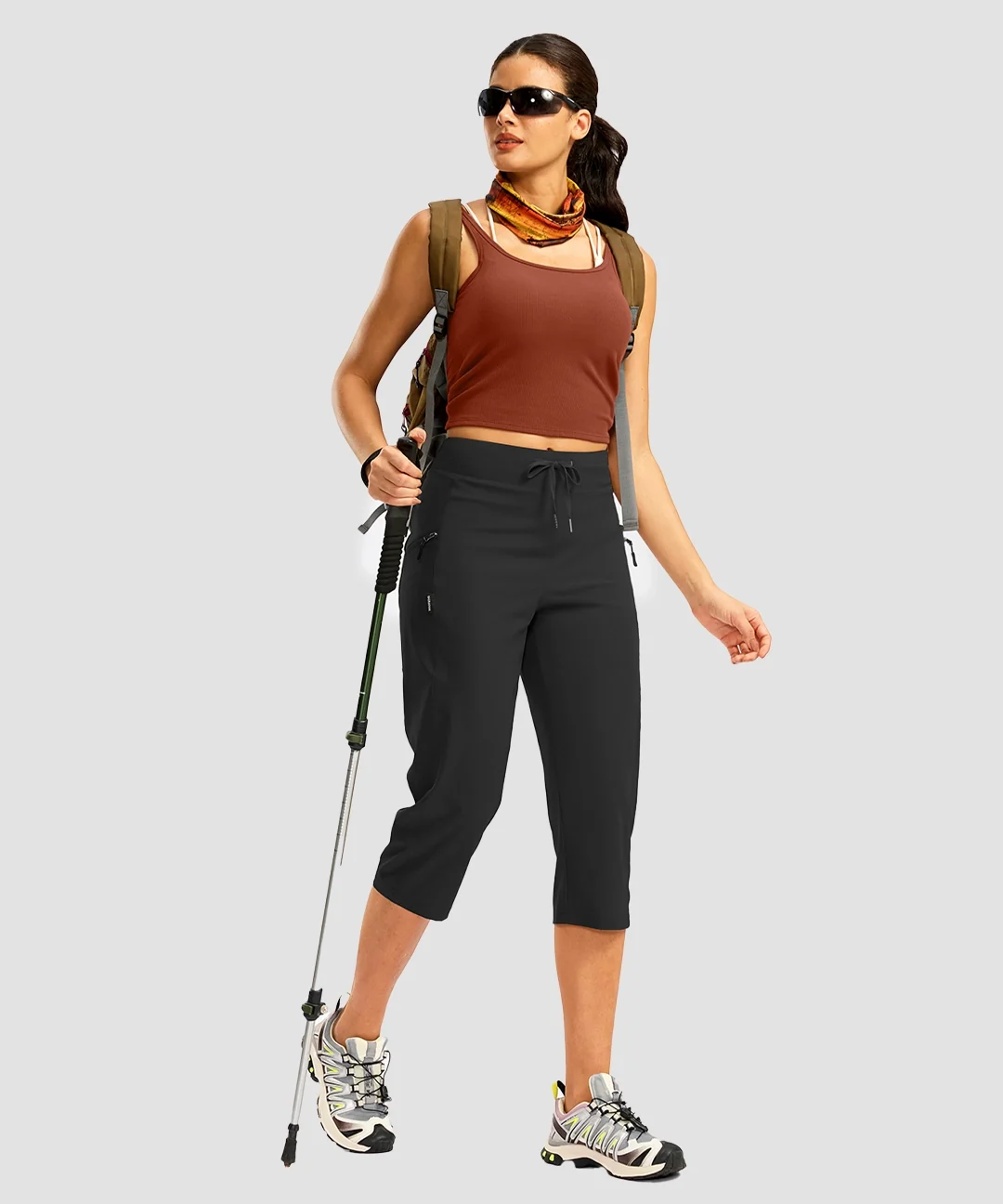 3 Zipper Pockets Hiking Capri Pants - Image 8