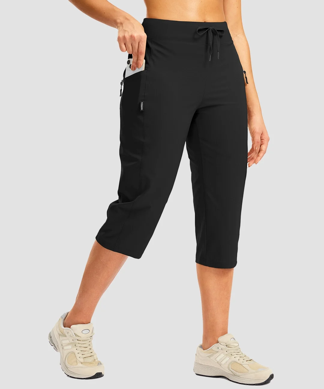 3 Zipper Pockets Hiking Capri Pants - Image 5