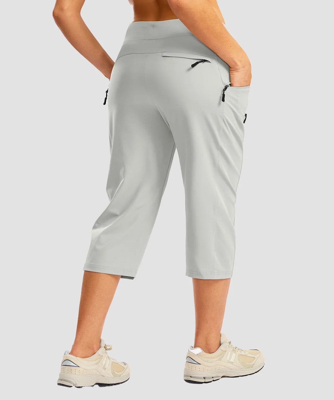 3 Zipper Pockets Hiking Capri Pants - Image 23