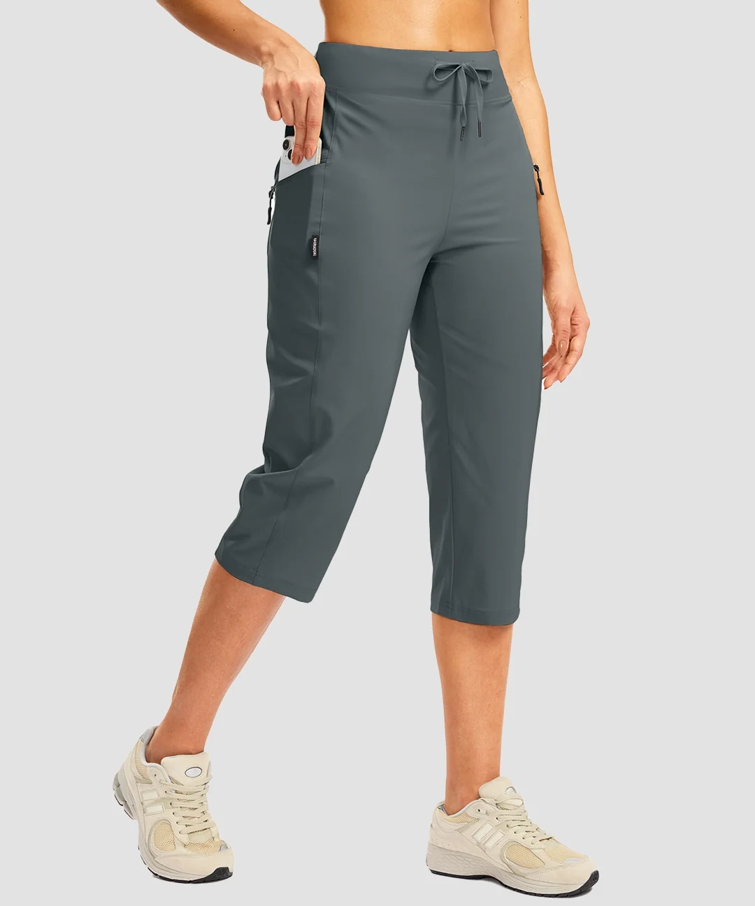 3 Zipper Pockets Hiking Capri Pants - Image 13