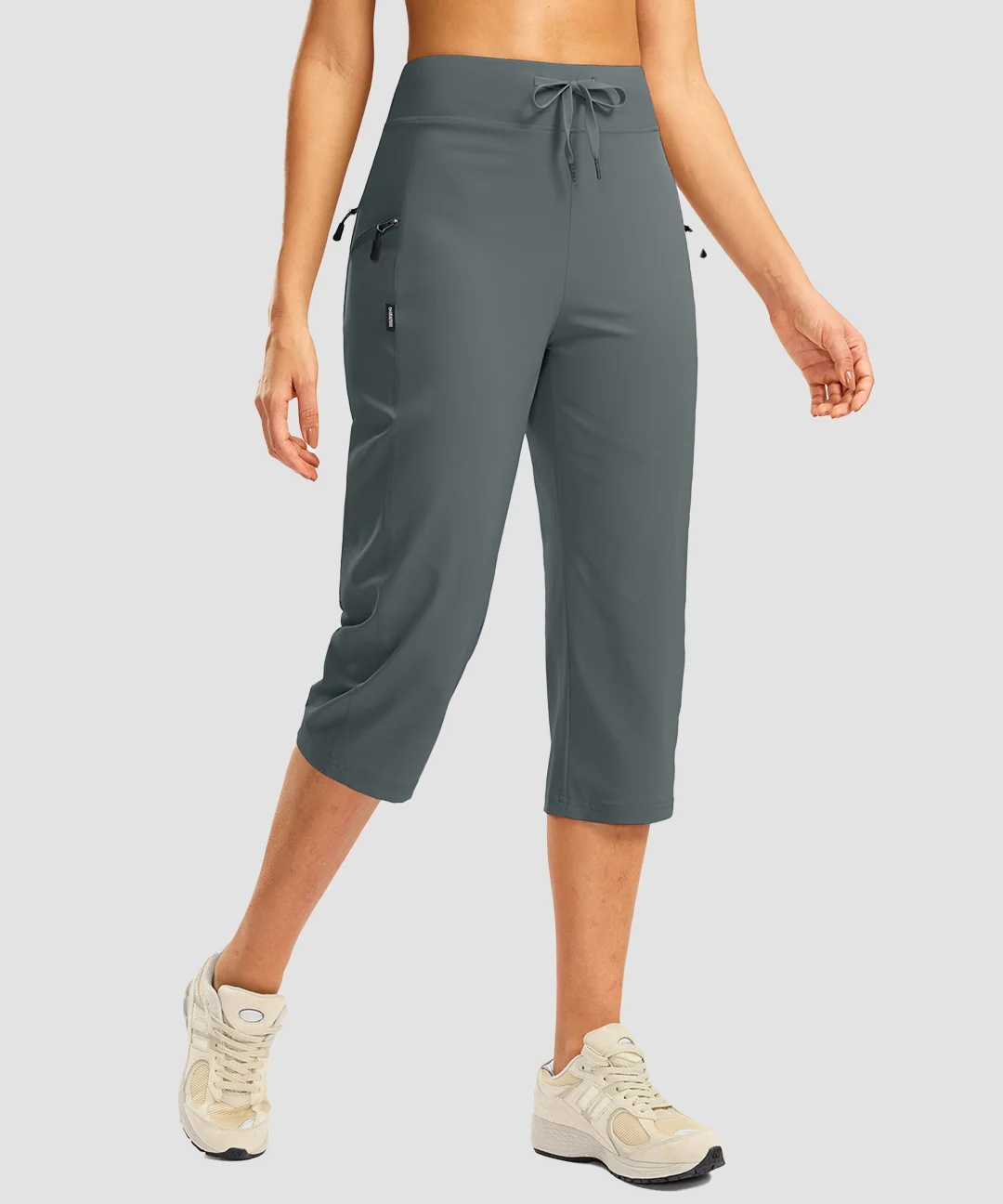 3 Zipper Pockets Hiking Capri Pants - Image 14