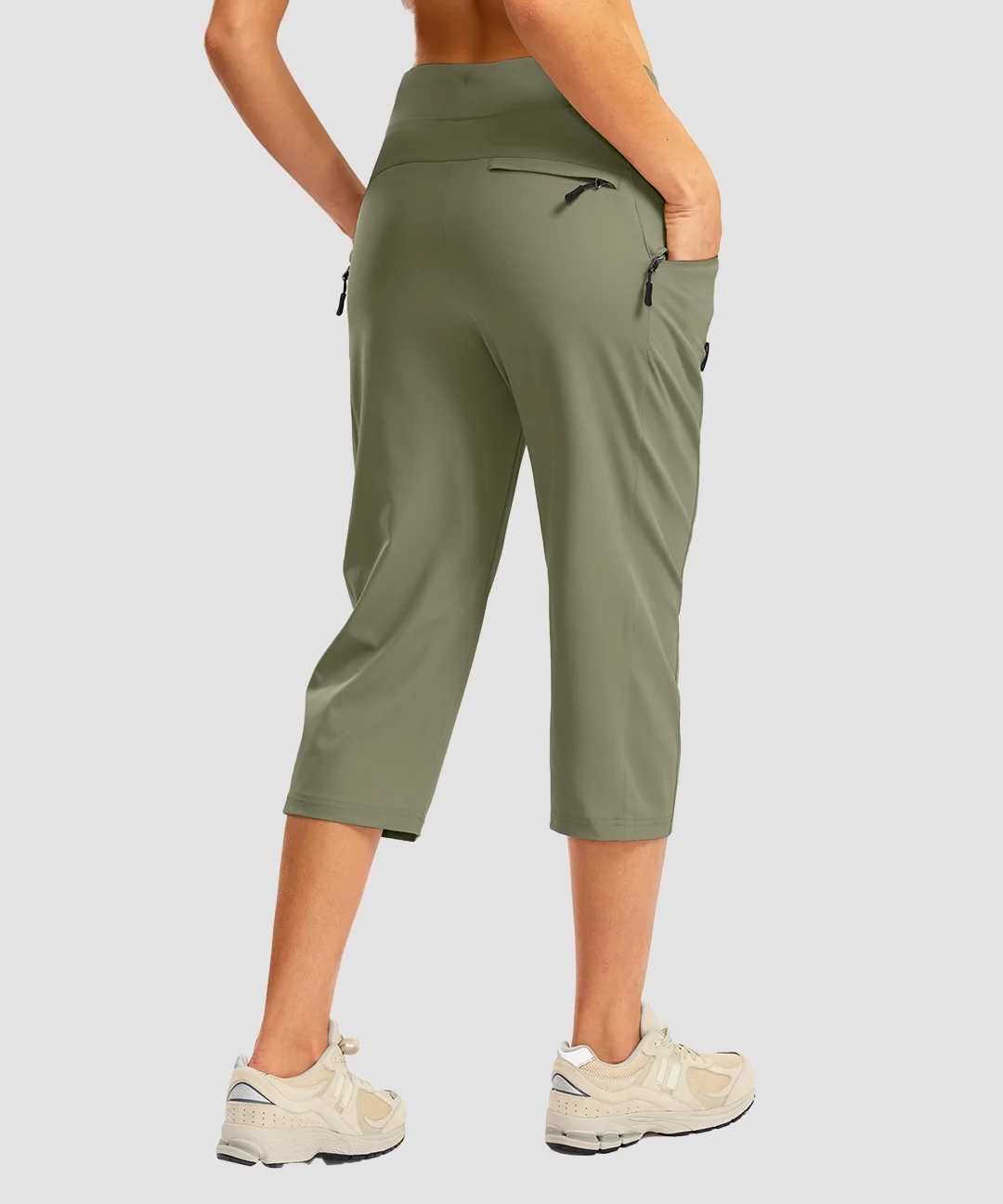 3 Zipper Pockets Hiking Capri Pants - Image 11