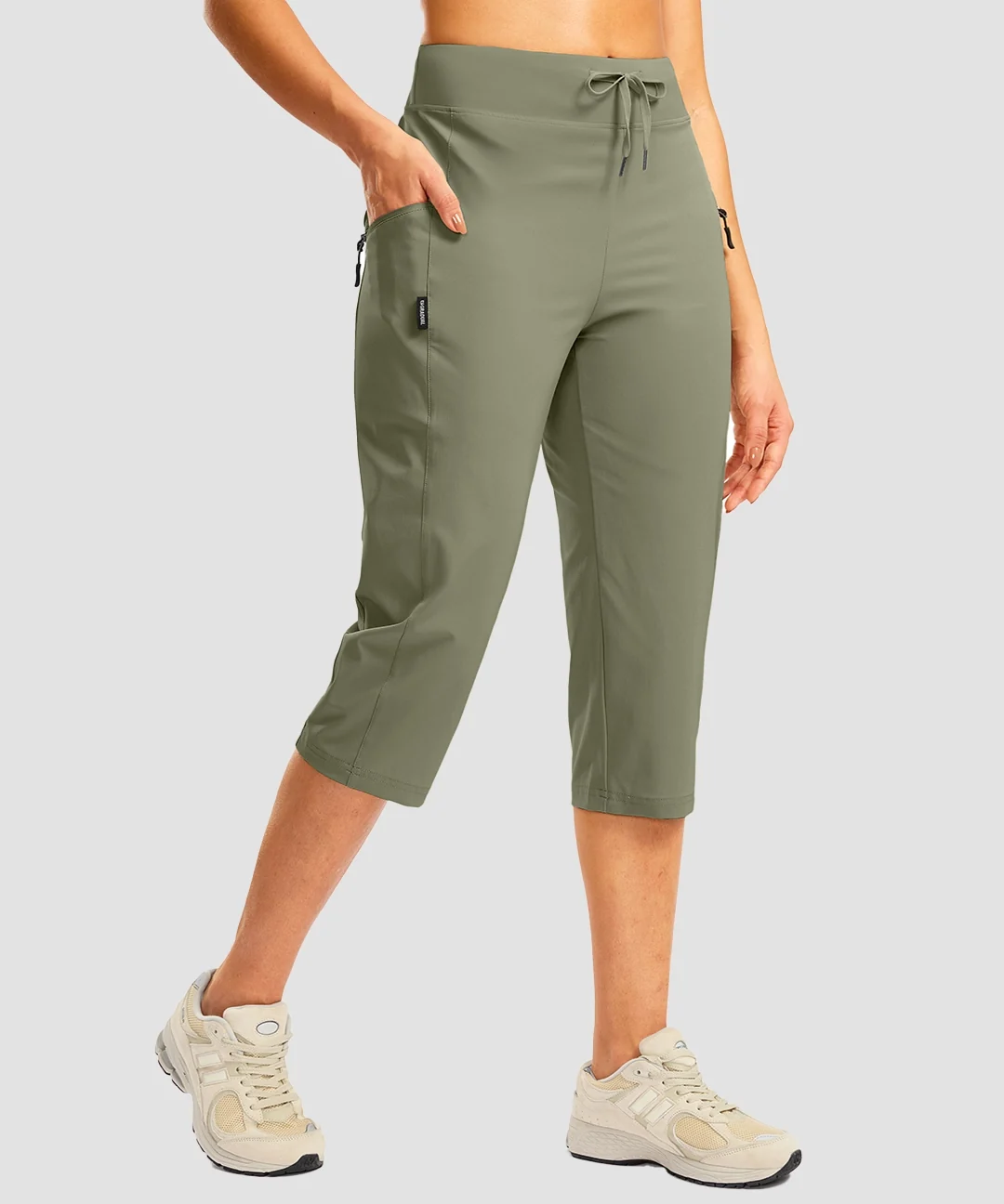 3 Zipper Pockets Hiking Capri Pants - Image 9