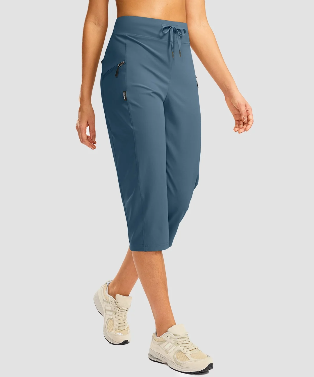 3 Zipper Pockets Hiking Capri Pants - Image 2