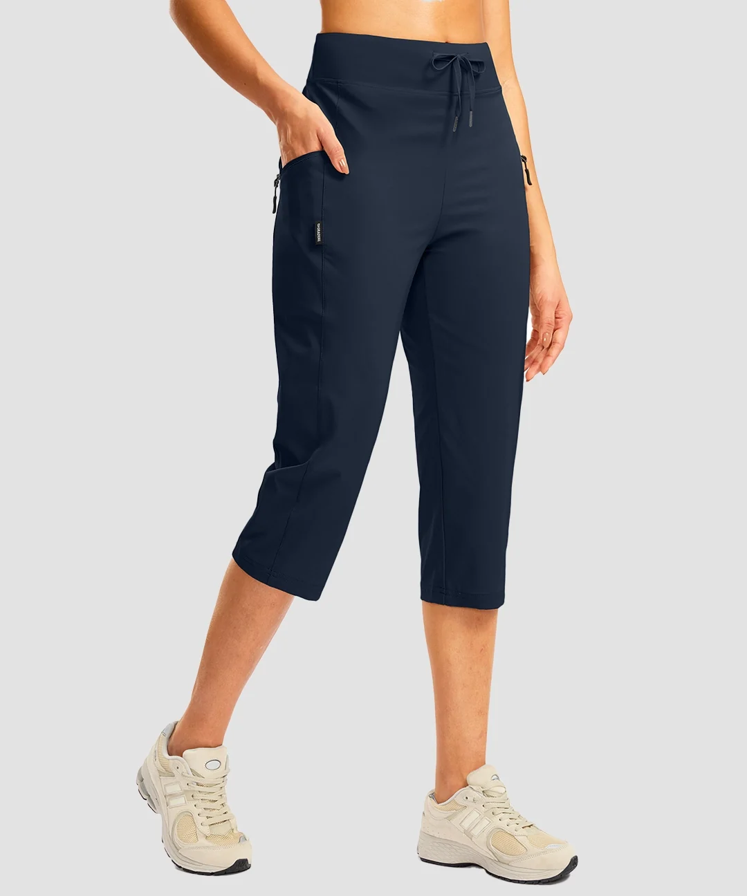3 Zipper Pockets Hiking Capri Pants - Image 17