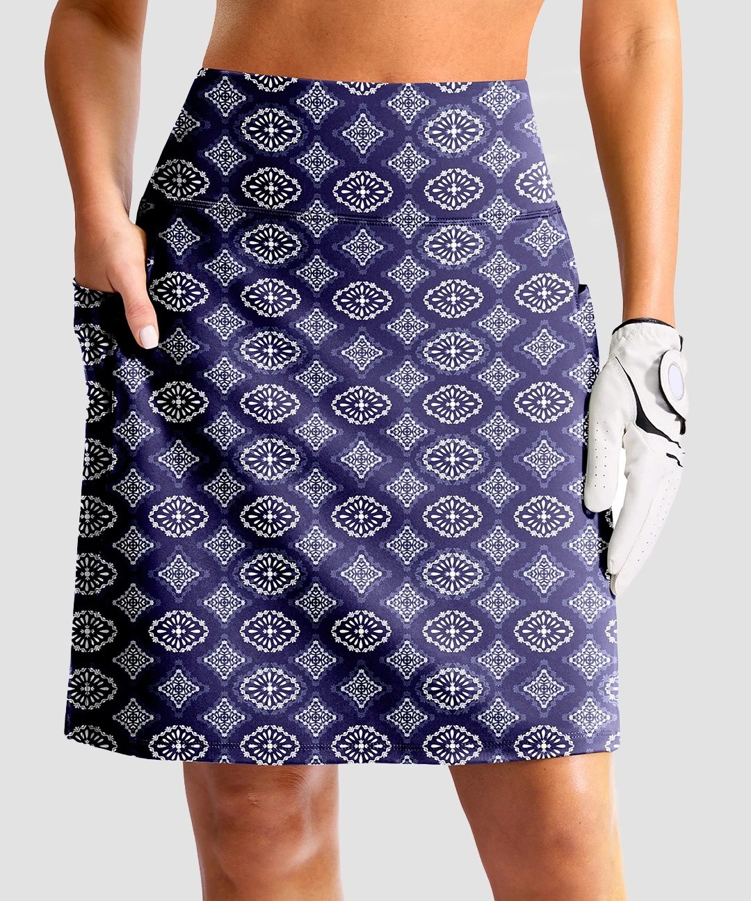 4 Pockets Knee Length Golf Skort - Image 29