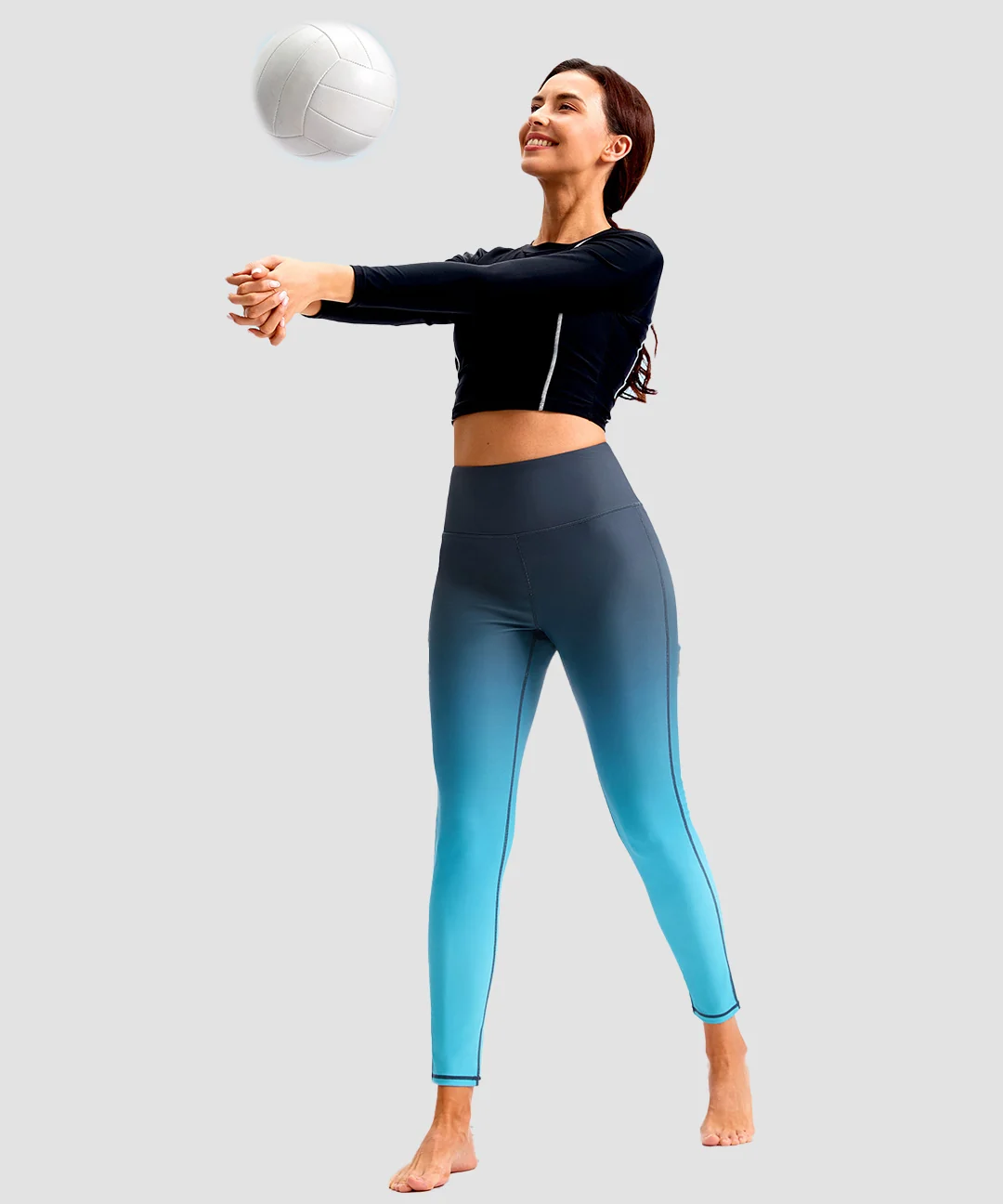 UV Protection Zipper Pocket Lined Leggings - Image 20