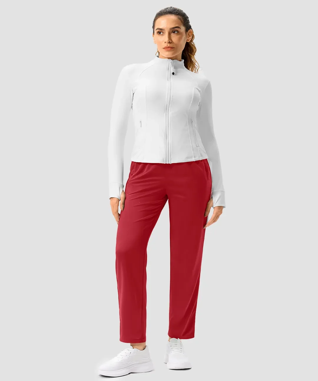 Contrast Stripe Zip Pockets Track Pants - Image 20