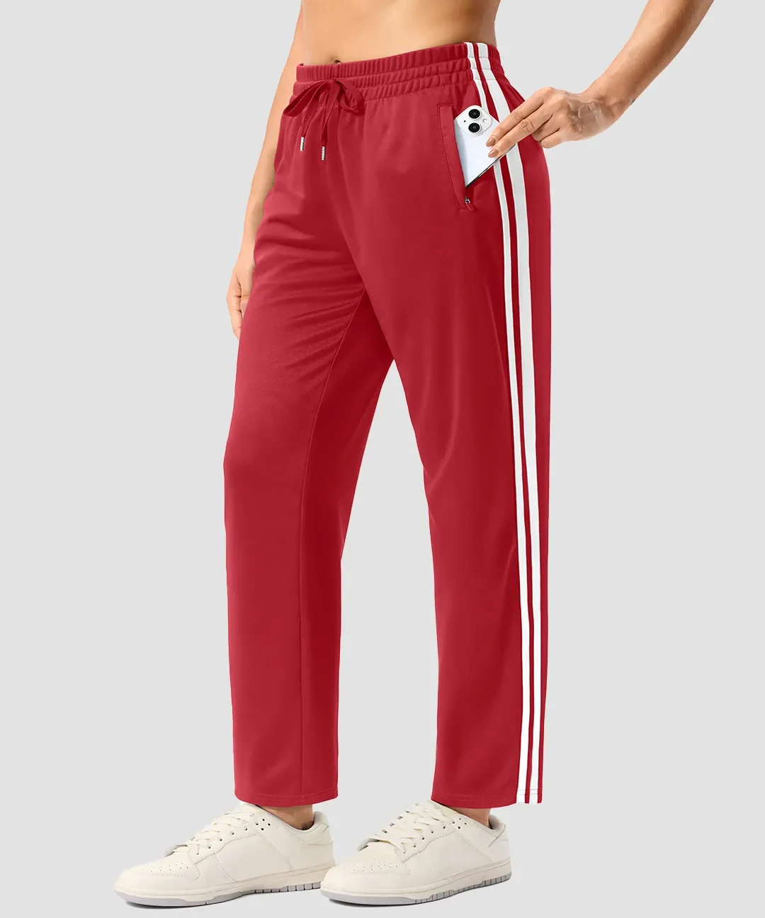 Contrast Stripe Zip Pockets Track Pants - Image 17