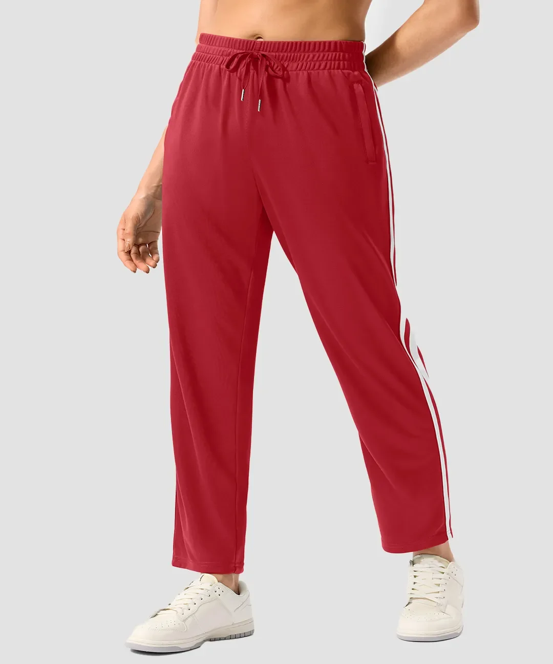 Contrast Stripe Zip Pockets Track Pants - Image 19