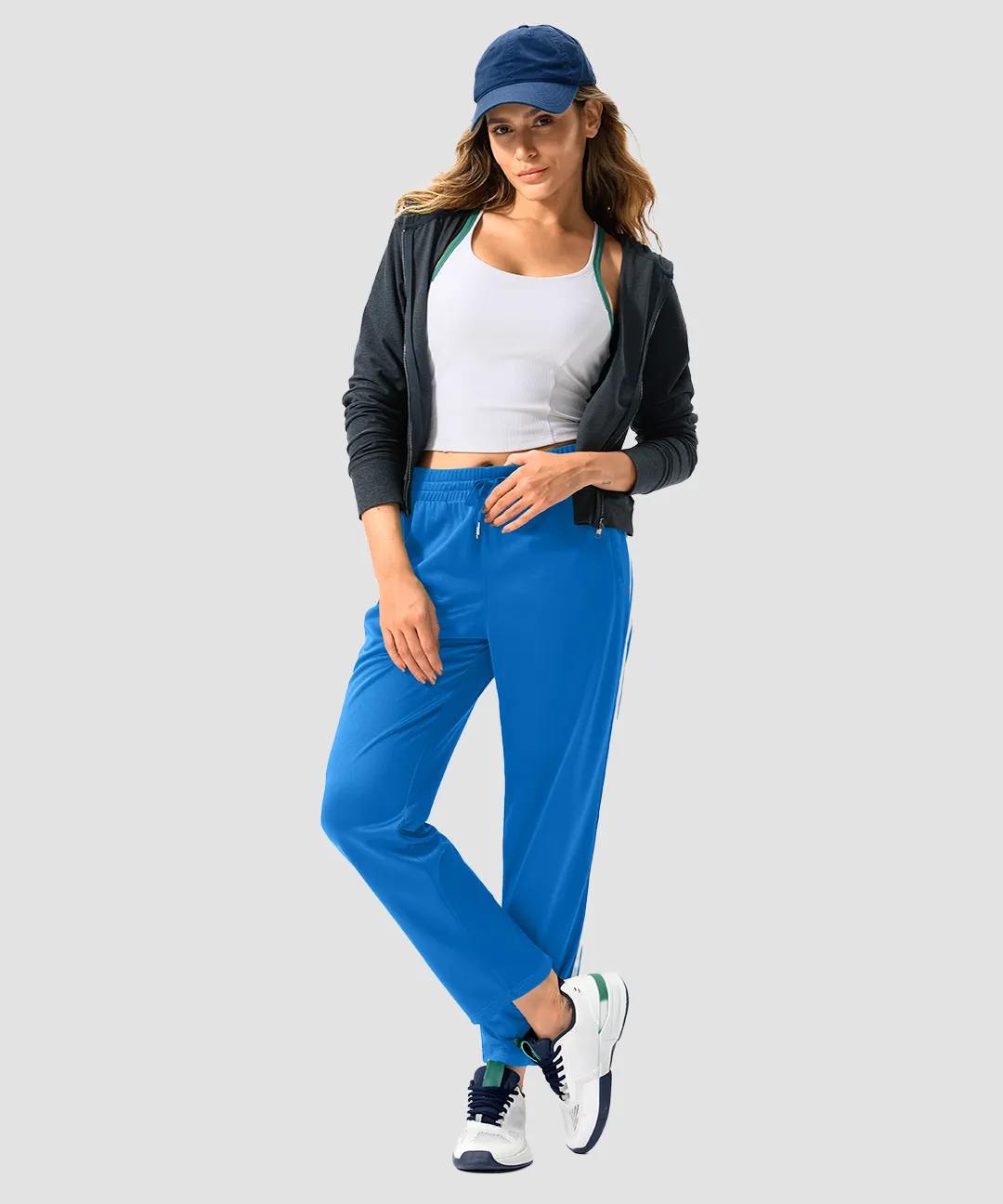 Contrast Stripe Zip Pockets Track Pants - Image 12
