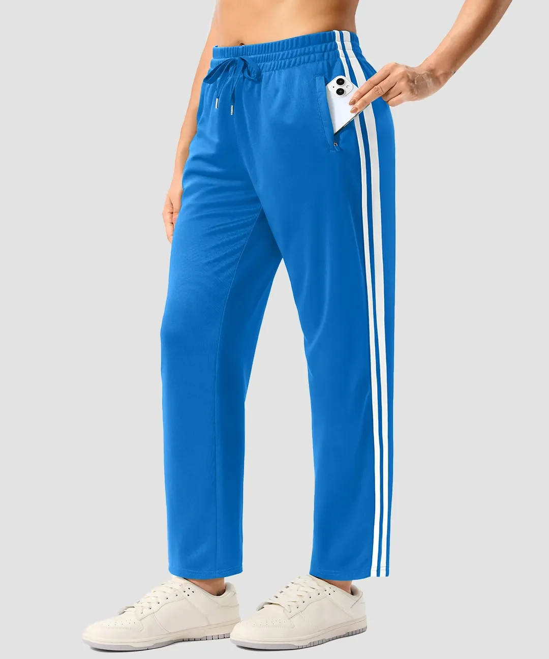 Contrast Stripe Zip Pockets Track Pants - Image 9