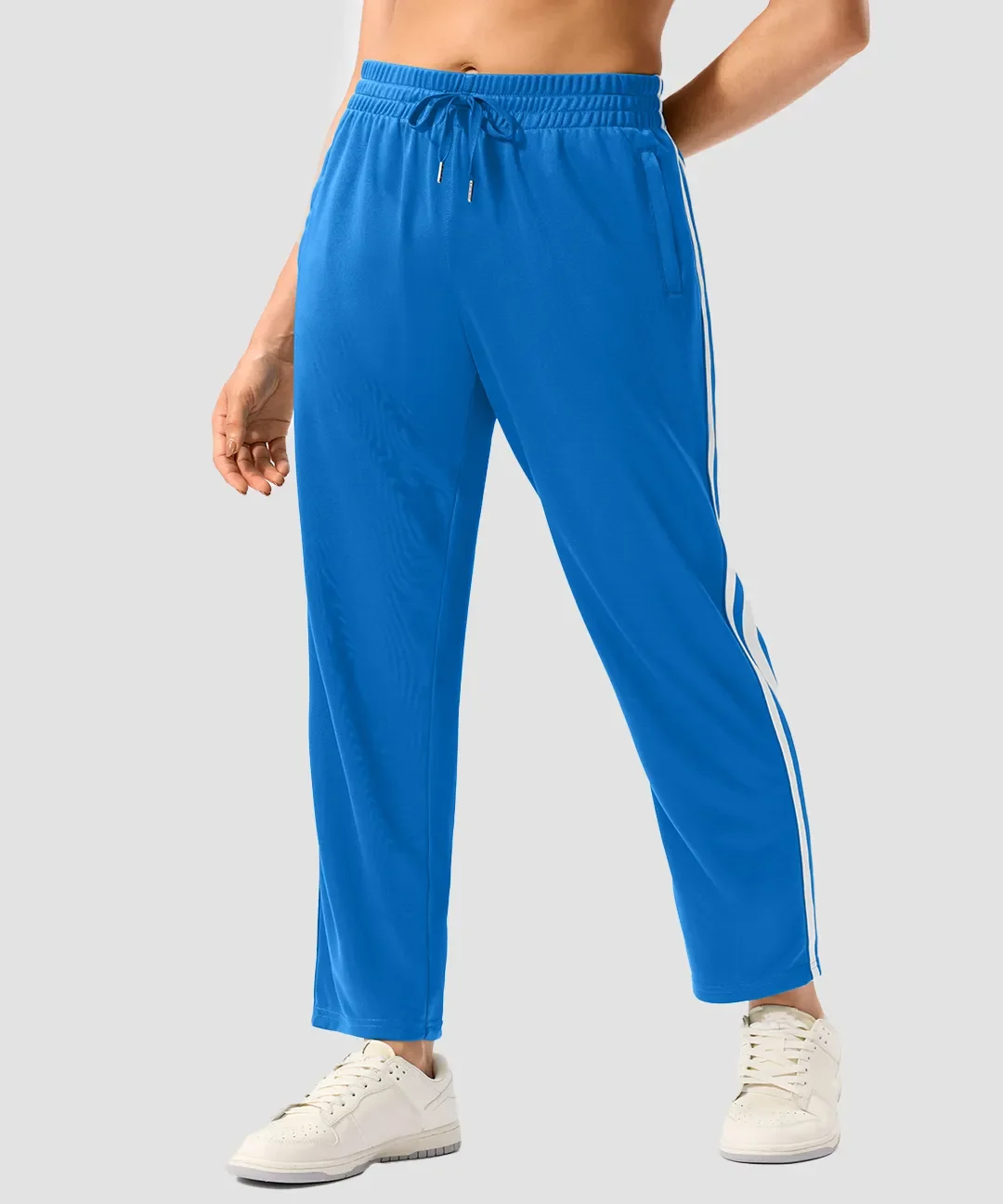 Contrast Stripe Zip Pockets Track Pants - Image 11