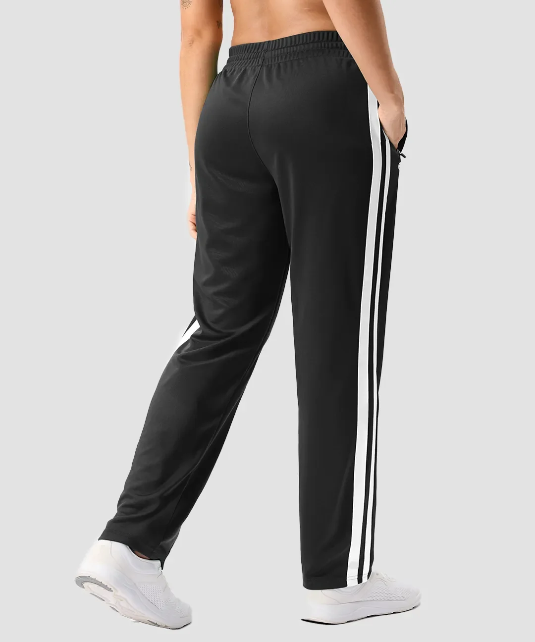 Contrast Stripe Zip Pockets Track Pants - Image 6