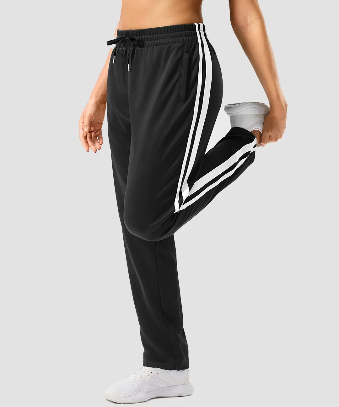 Contrast Stripe Zip Pockets Track Pants - Image 7