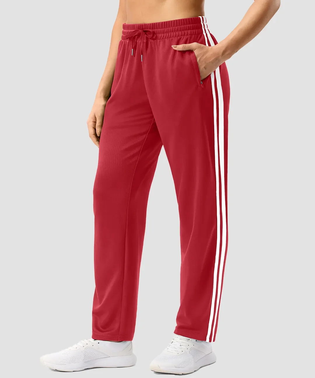 Contrast Stripe Zip Pockets Track Pants - Image 21