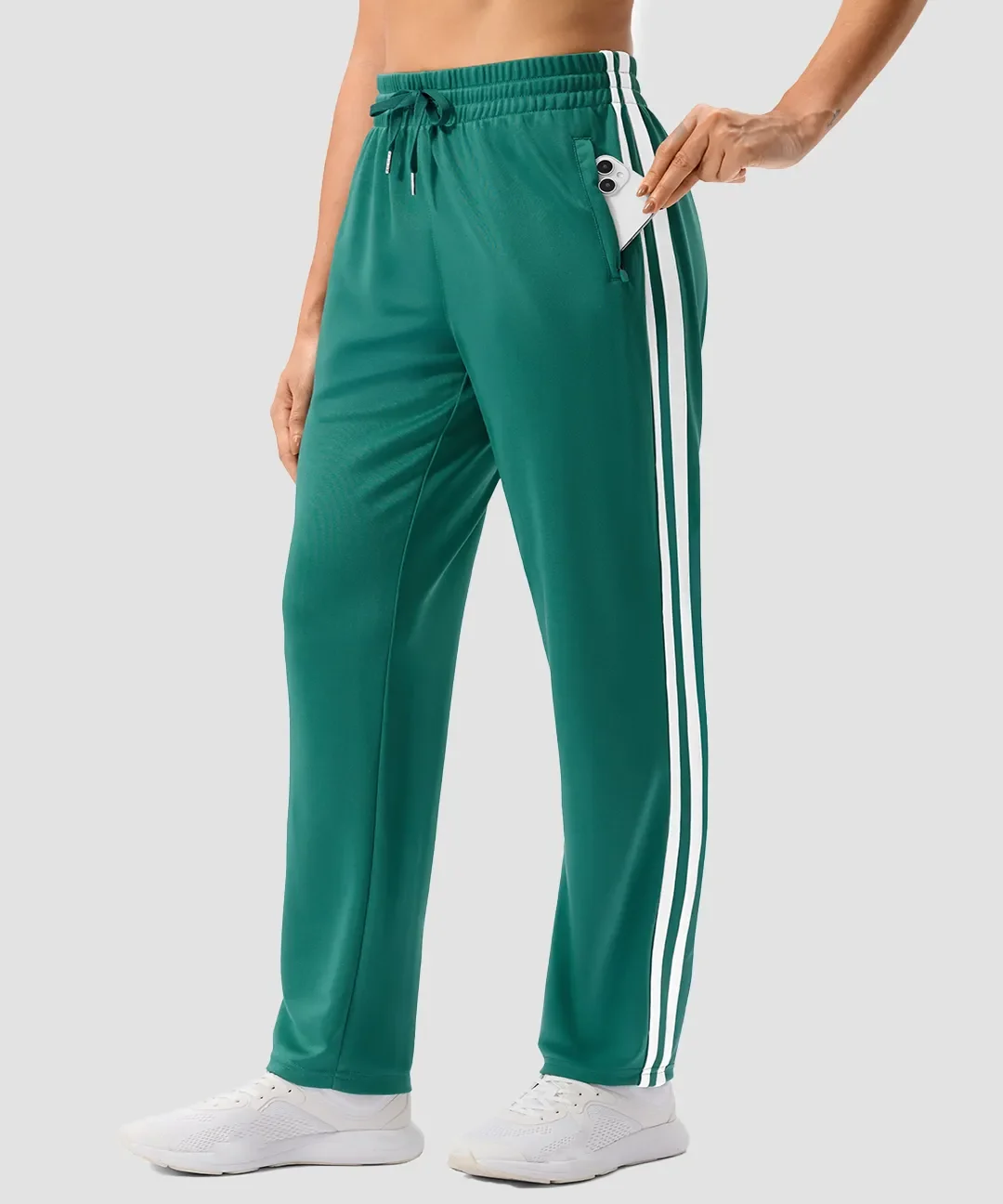Contrast Stripe Zip Pockets Track Pants - Image 29