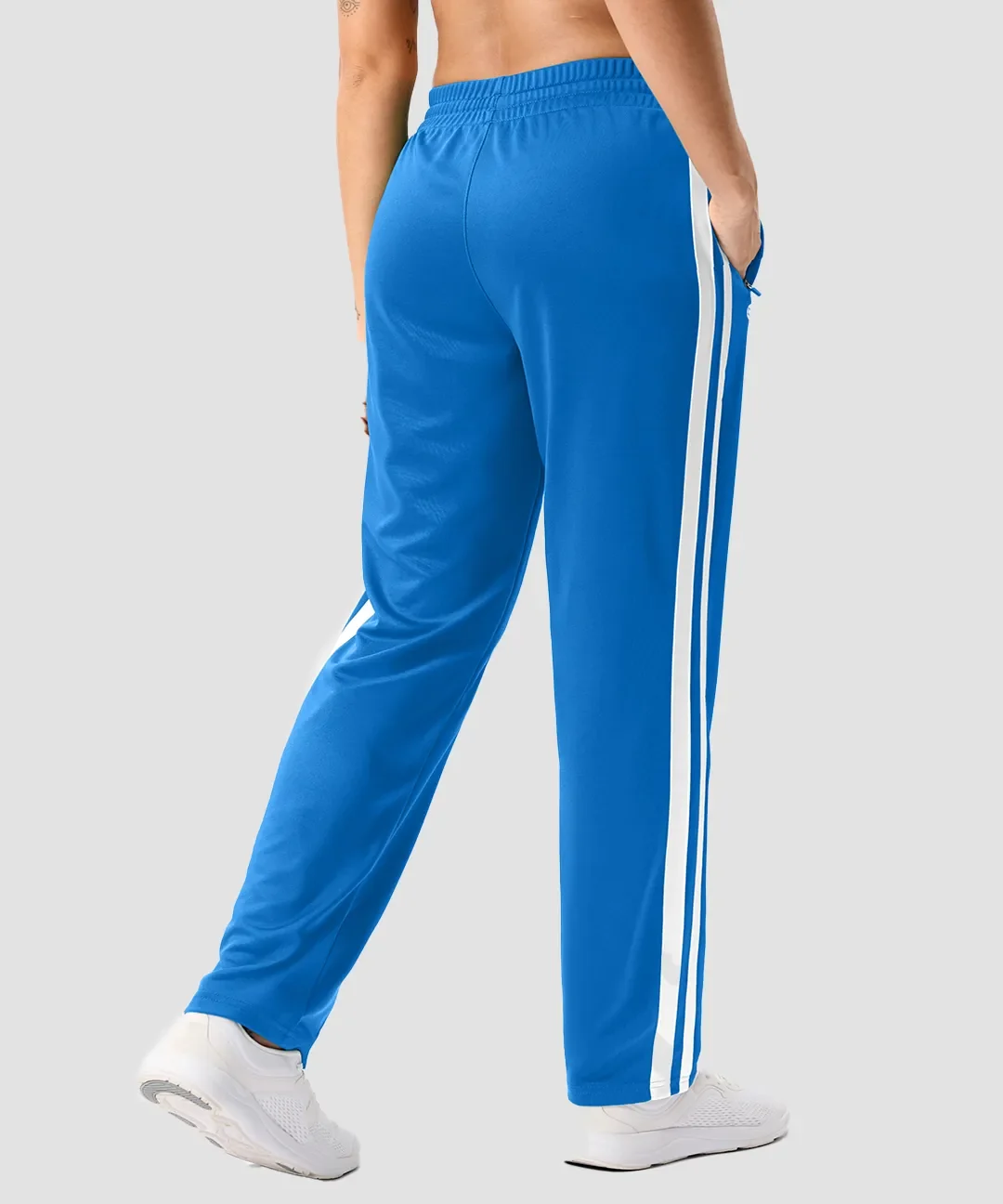 Contrast Stripe Zip Pockets Track Pants - Image 14