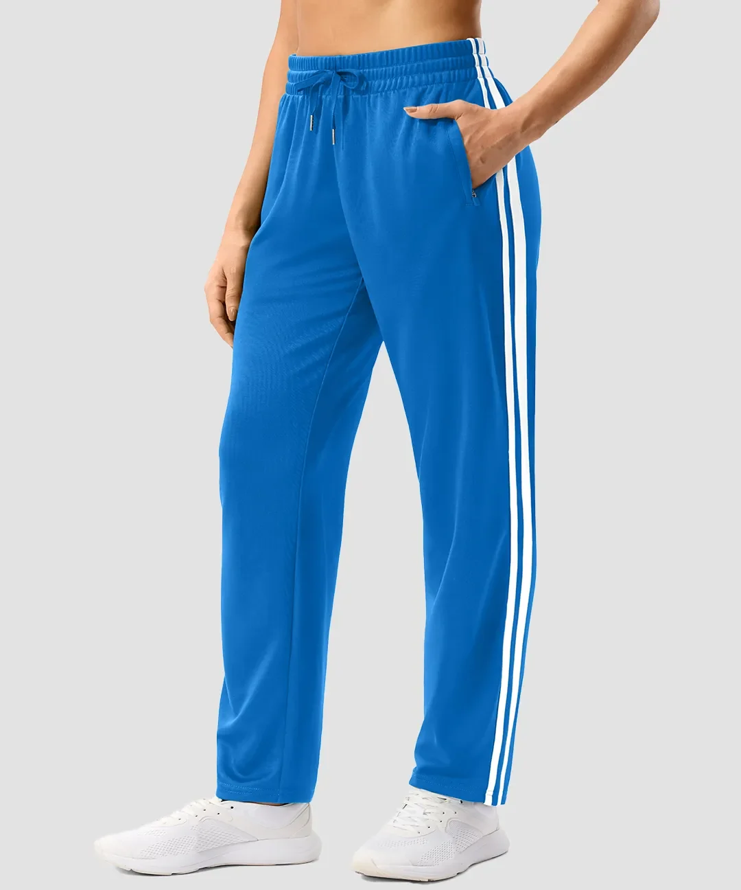 Contrast Stripe Zip Pockets Track Pants - Image 13