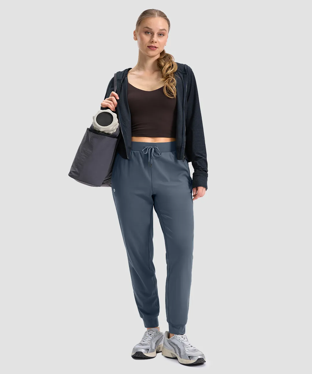Drawstring Mid Waist Joggers - Image 5