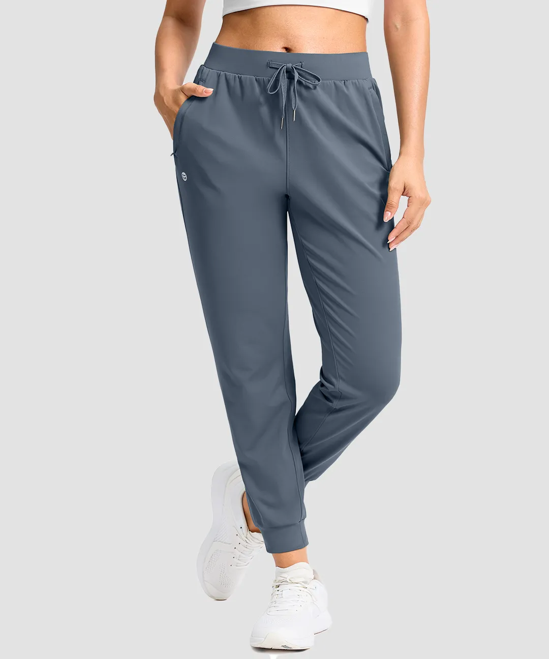 Drawstring Mid Waist Joggers