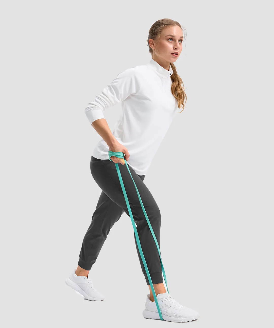Drawstring Mid Waist Joggers - Image 20