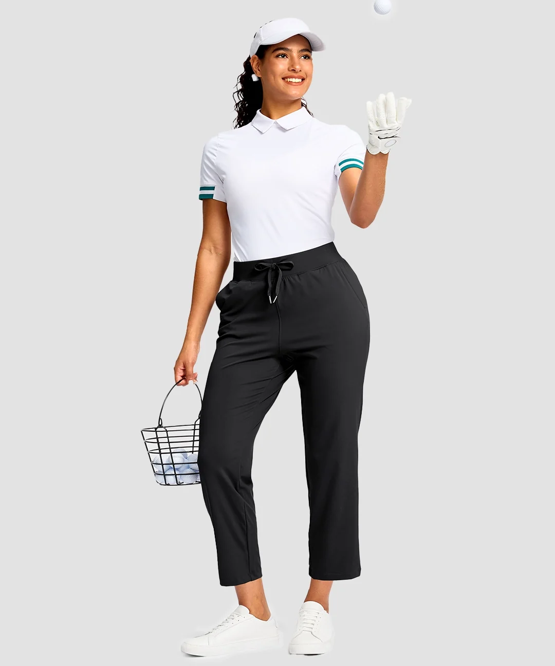 Drawstring With Pockets Ankle Pants - Image 8