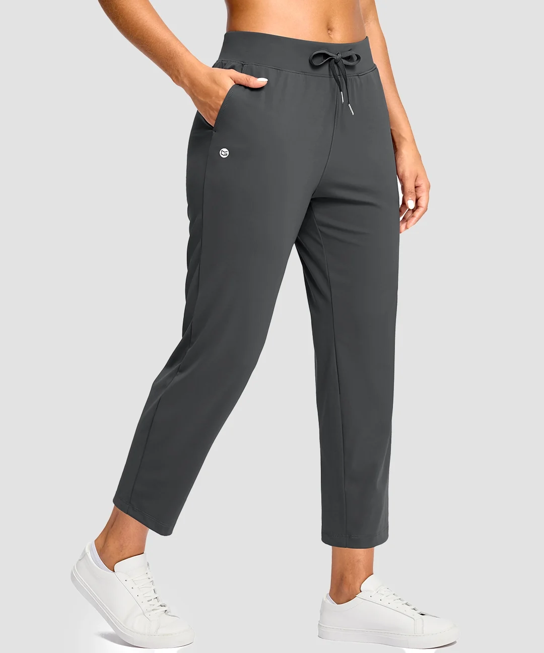 Drawstring With Pockets Ankle Pants - Image 9