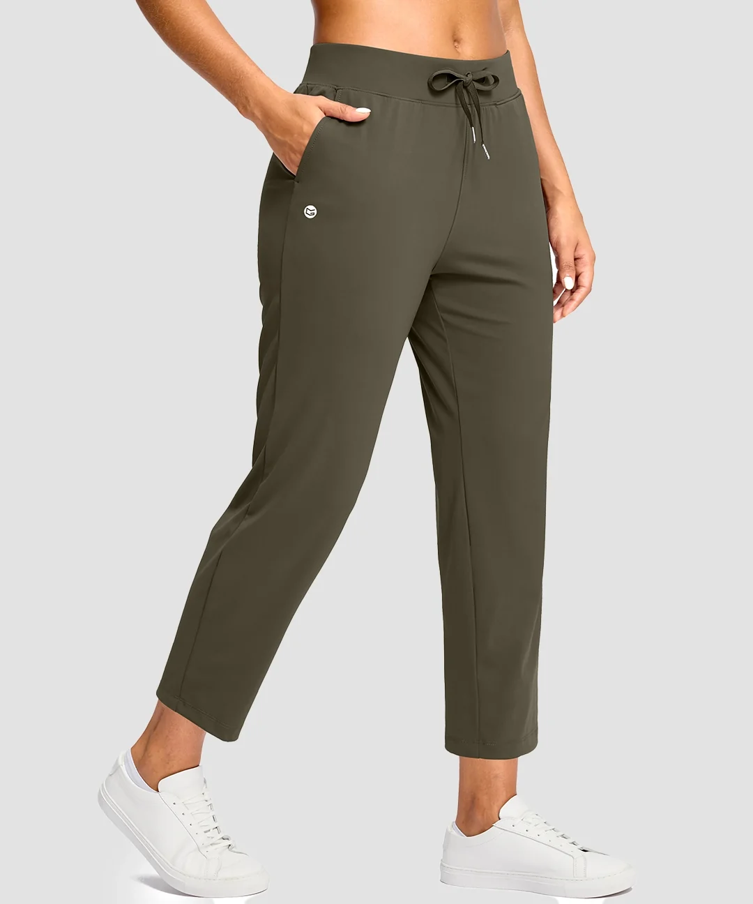 Drawstring With Pockets Ankle Pants - Image 13