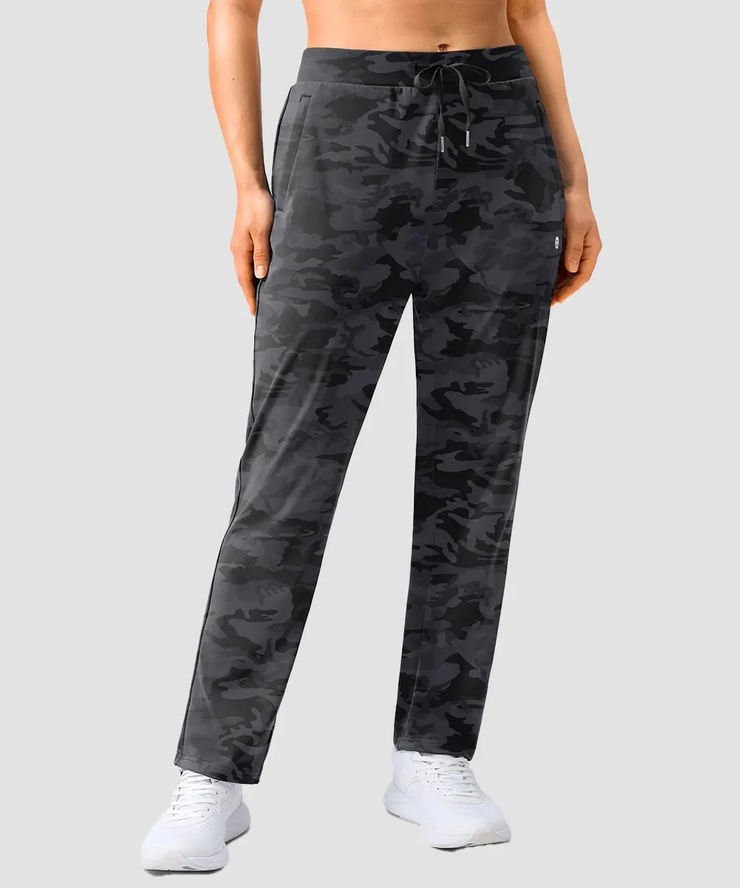 Elastic Waist 2 Zip Pockets Track Pants - Image 14