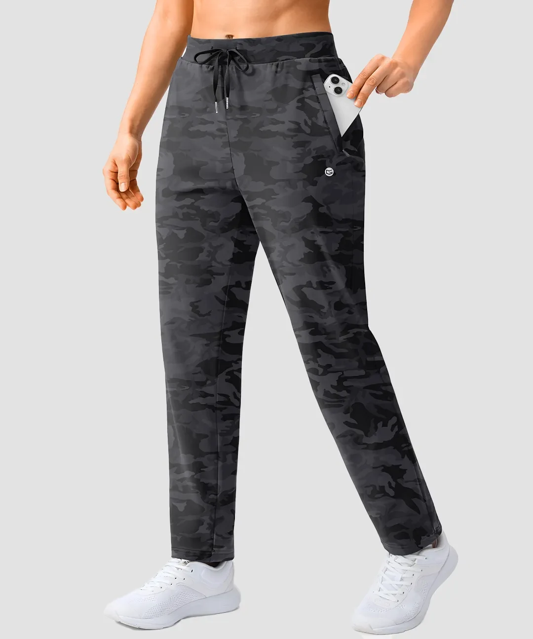 Elastic Waist 2 Zip Pockets Track Pants - Image 11