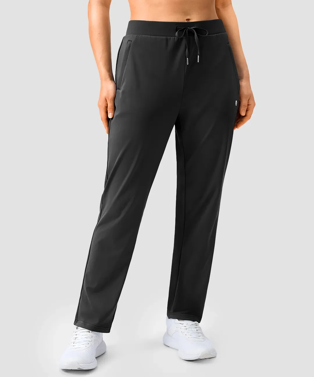 Elastic Waist 2 Zip Pockets Track Pants - Image 9