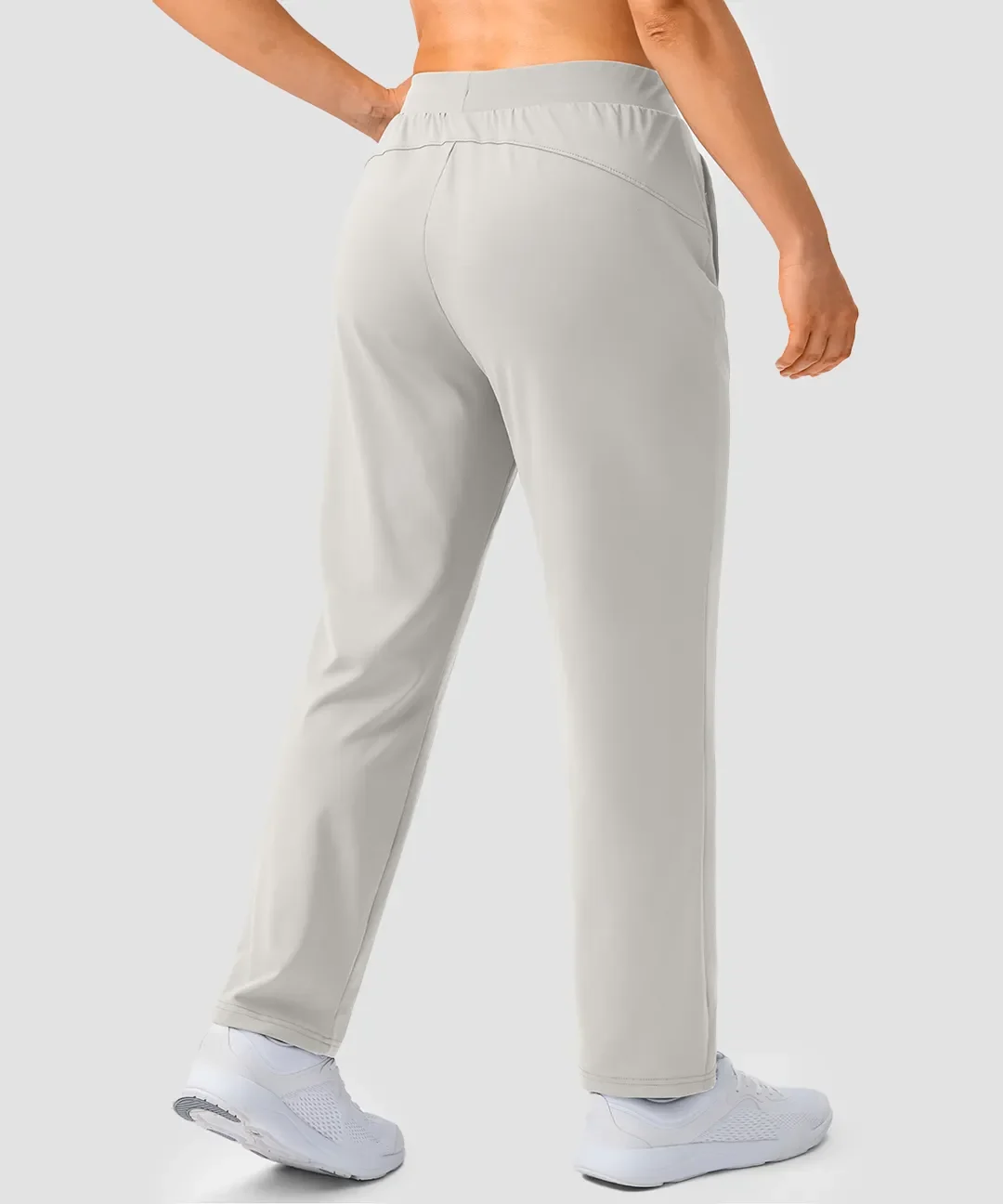 Elastic Waist 2 Zip Pockets Track Pants - Image 2