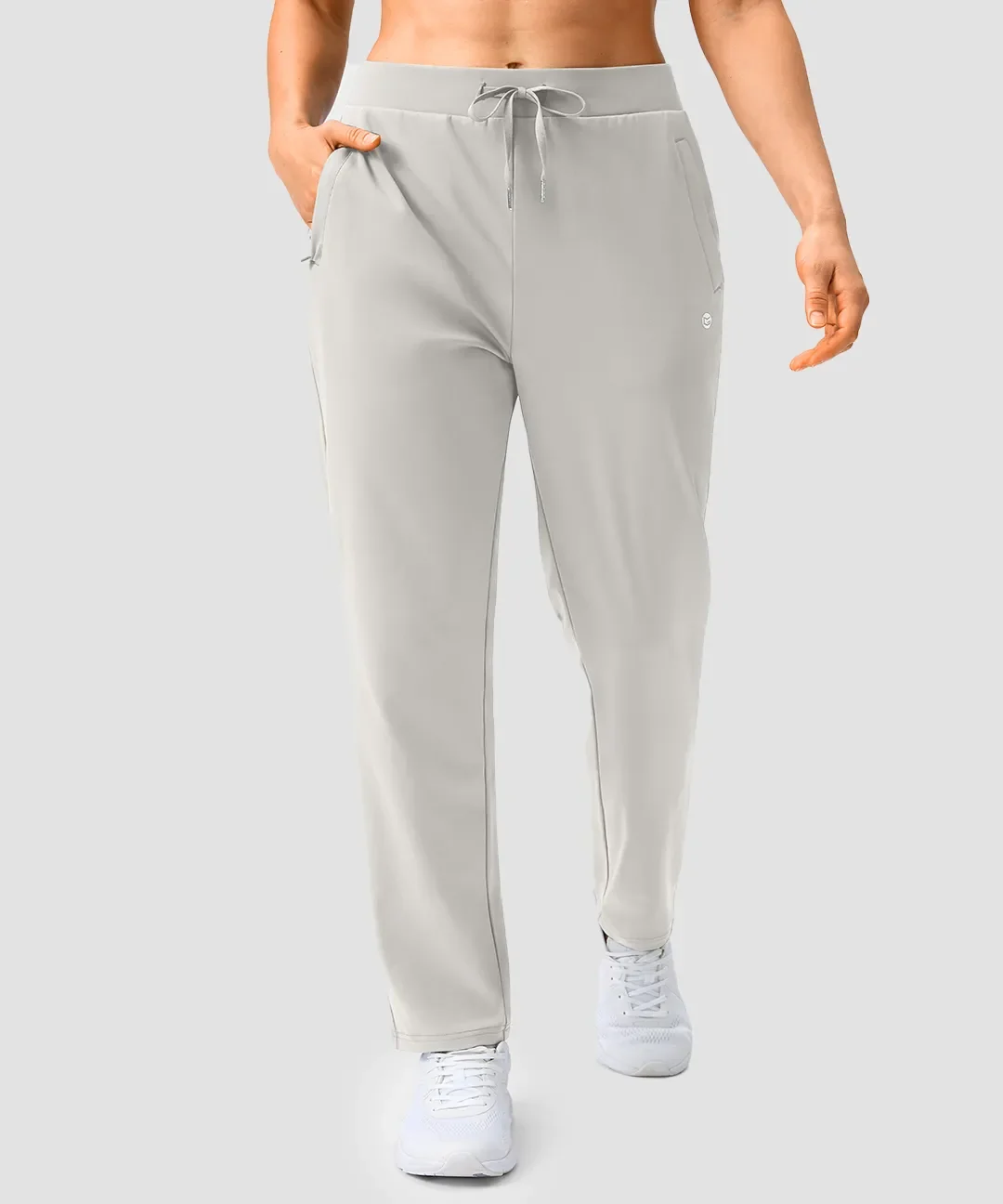 Elastic Waist 2 Zip Pockets Track Pants - Image 4