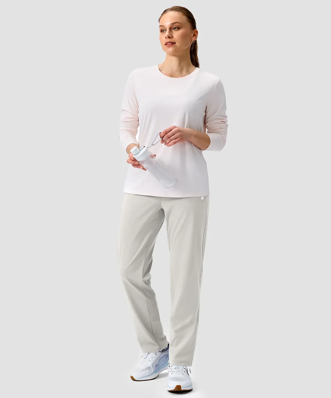 Elastic Waist 2 Zip Pockets Track Pants - Image 5