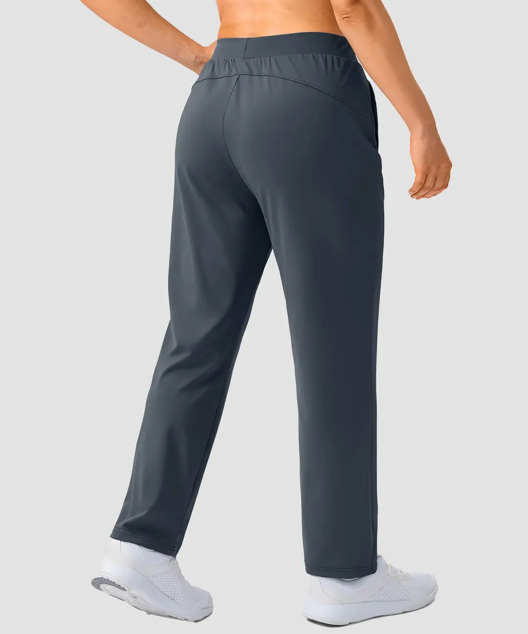 Elastic Waist 2 Zip Pockets Track Pants - Image 17