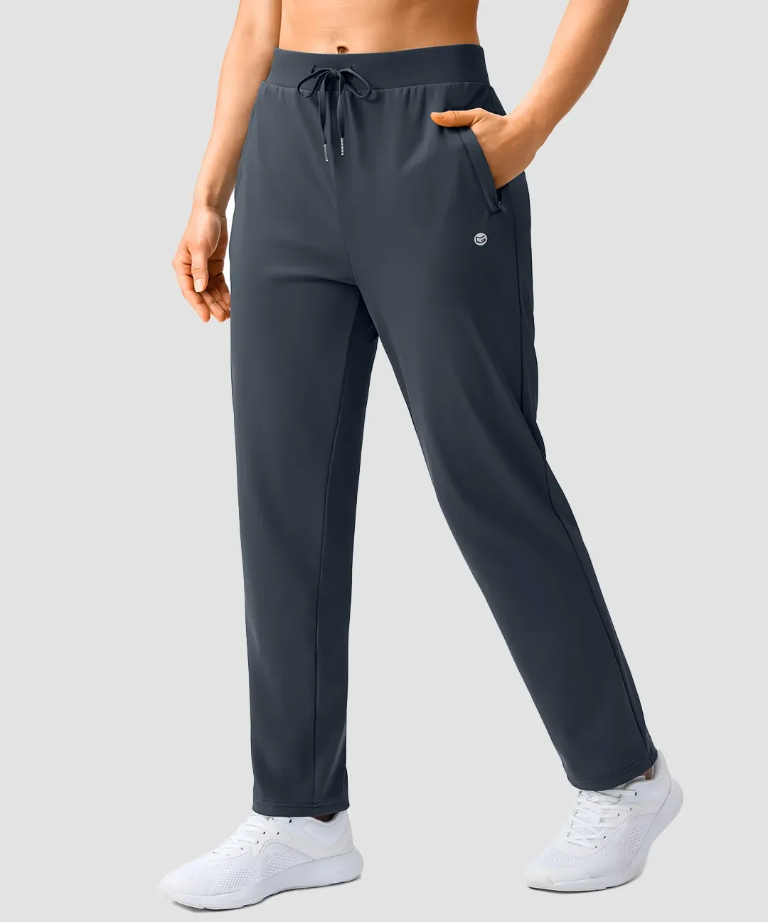 Elastic Waist 2 Zip Pockets Track Pants - Image 16
