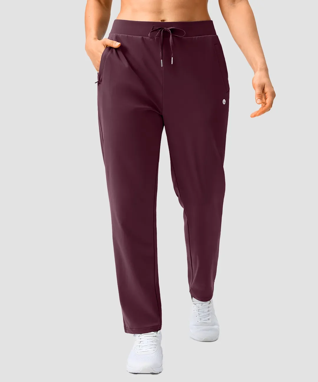 Elastic Waist 2 Zip Pockets Track Pants - Image 24