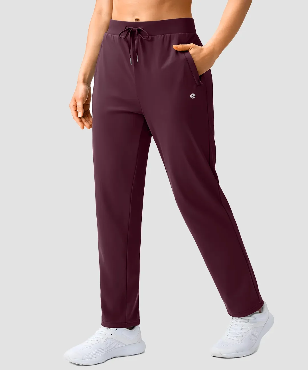 Elastic Waist 2 Zip Pockets Track Pants - Image 21