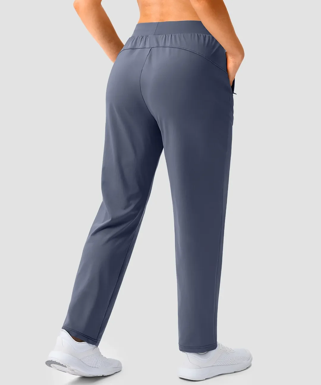 Elastic Waist 2 Zip Pockets Track Pants - Image 27