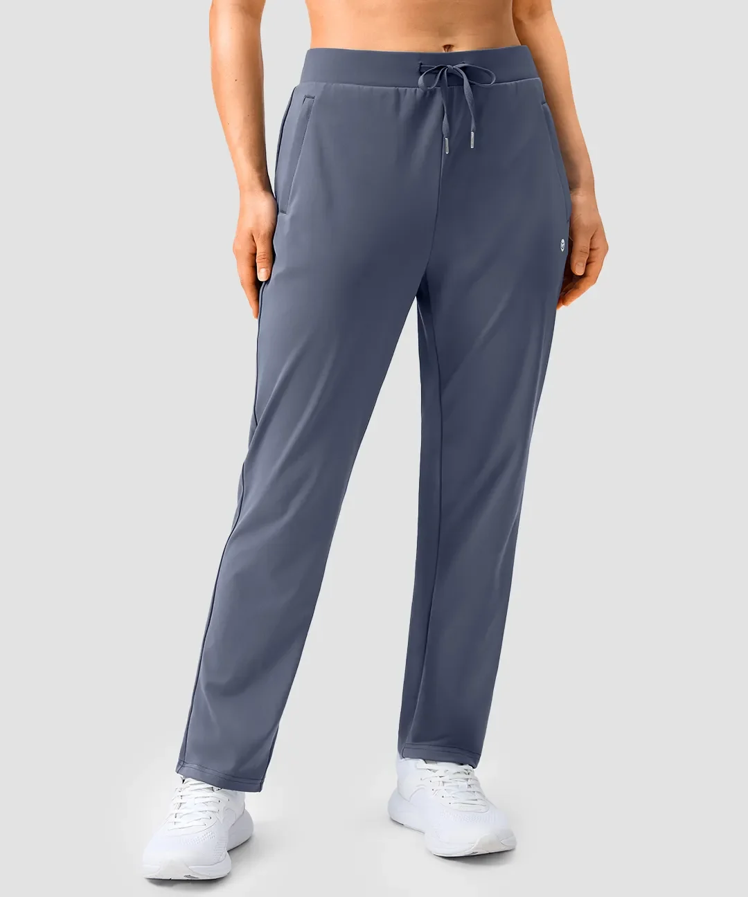 Elastic Waist 2 Zip Pockets Track Pants - Image 29