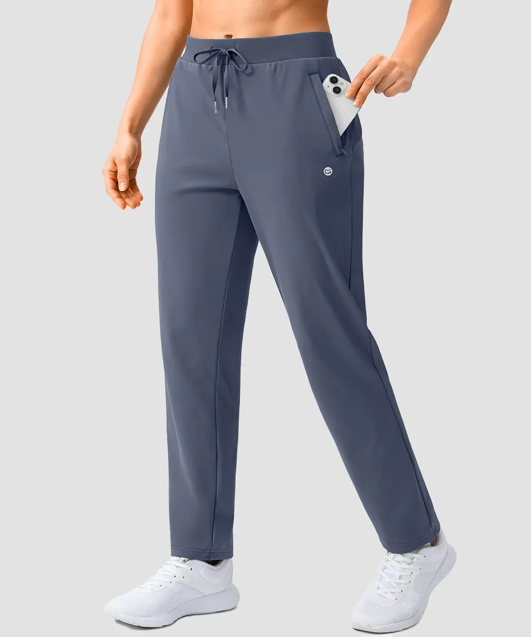 Elastic Waist 2 Zip Pockets Track Pants - Image 26