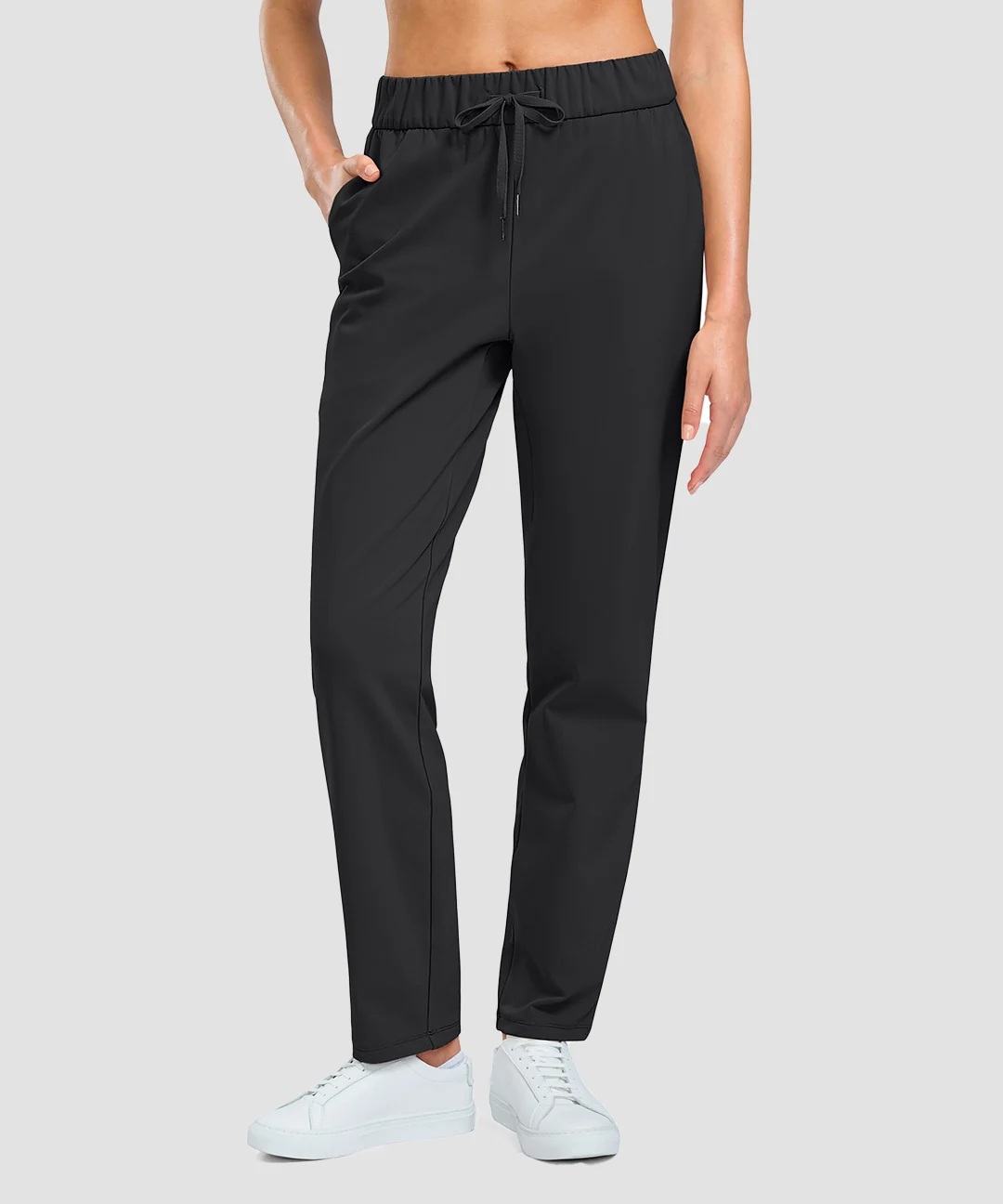 Fleece-Lined Straight-Leg Pants