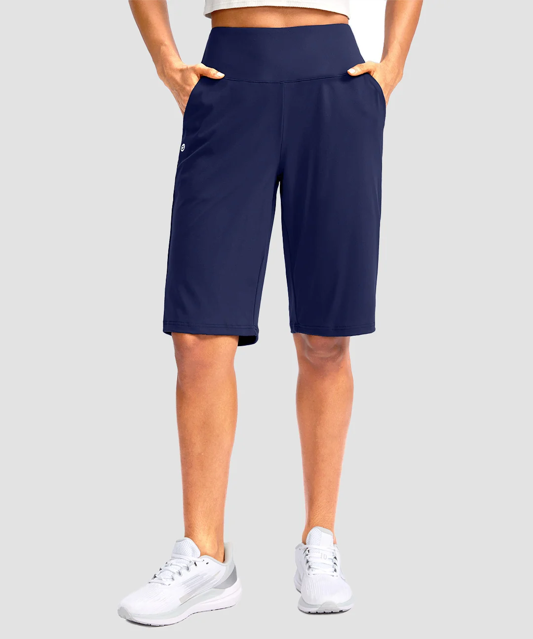 High Rise Bermuda Shorts 12''