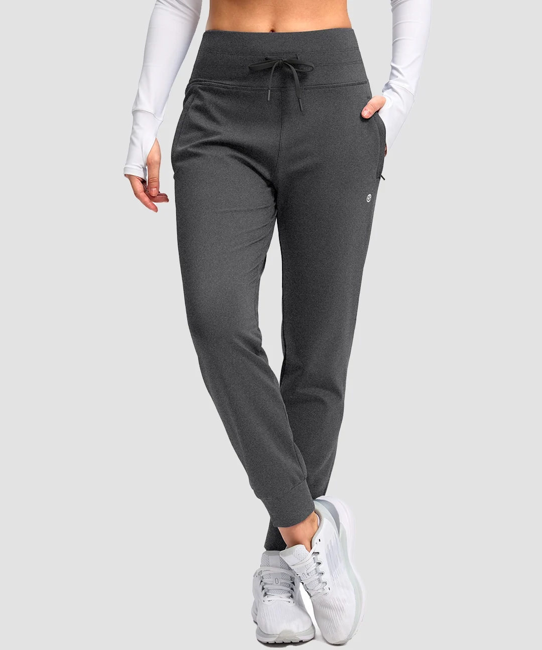 High Rise Fleece-Lined Joggers