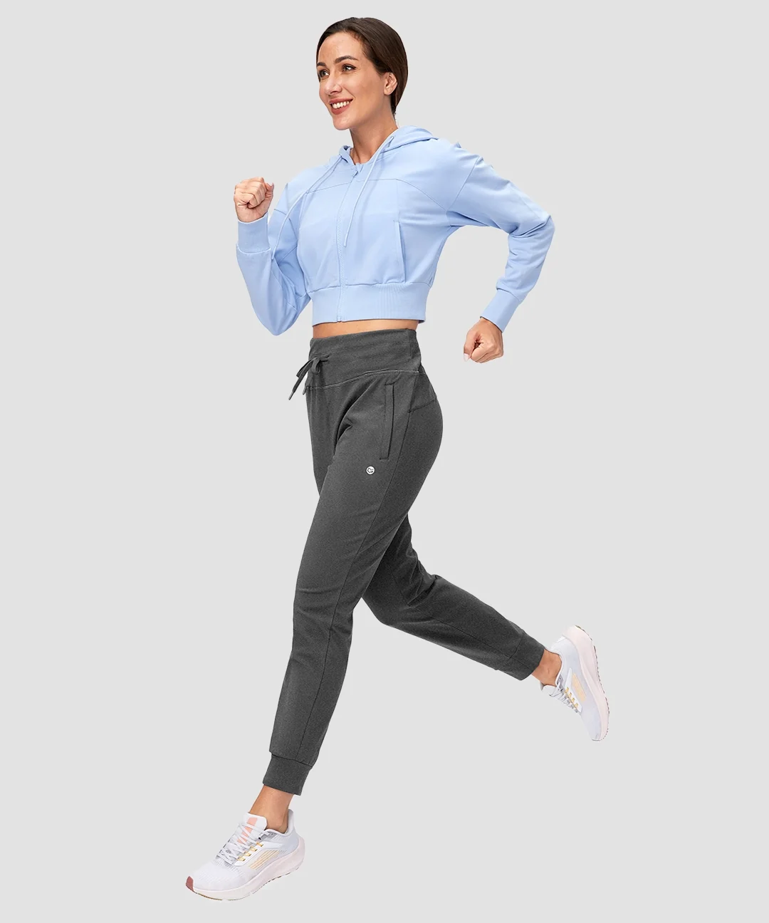 High Rise Fleece-Lined Joggers - Image 3